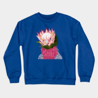 Galah Cockatoo + King Protea Crewneck Sweatshirt